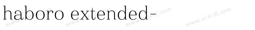 haboro extended字体转换 haboro extended字体转换
